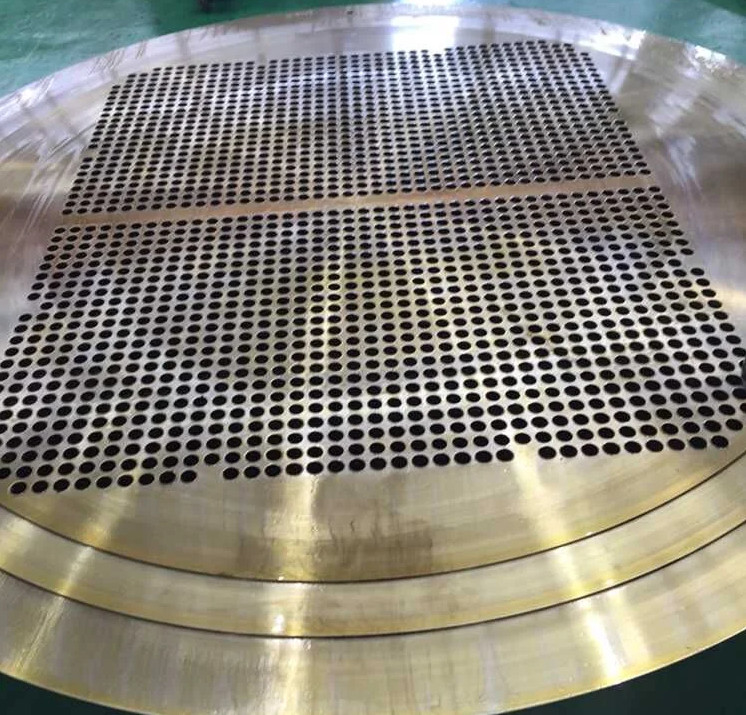 Φύλλο 304L με επένδυση χαλκού ASTM C52100 Φύλλο σωλήνων από ορείχαλκο για βιομηχανικό εναλλάκτη θερμότητας