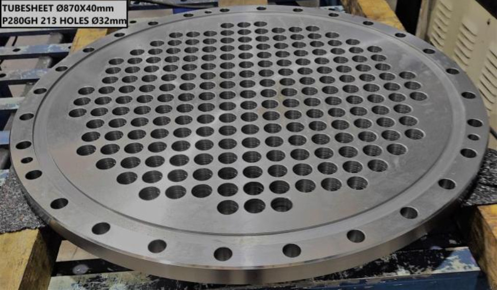 Φύλλο σωλήνα εναλλάκτη θερμότητας Titanium Gr1 Gr2 SA182 F304L F316L Επενδυμένα φύλλα σωλήνα